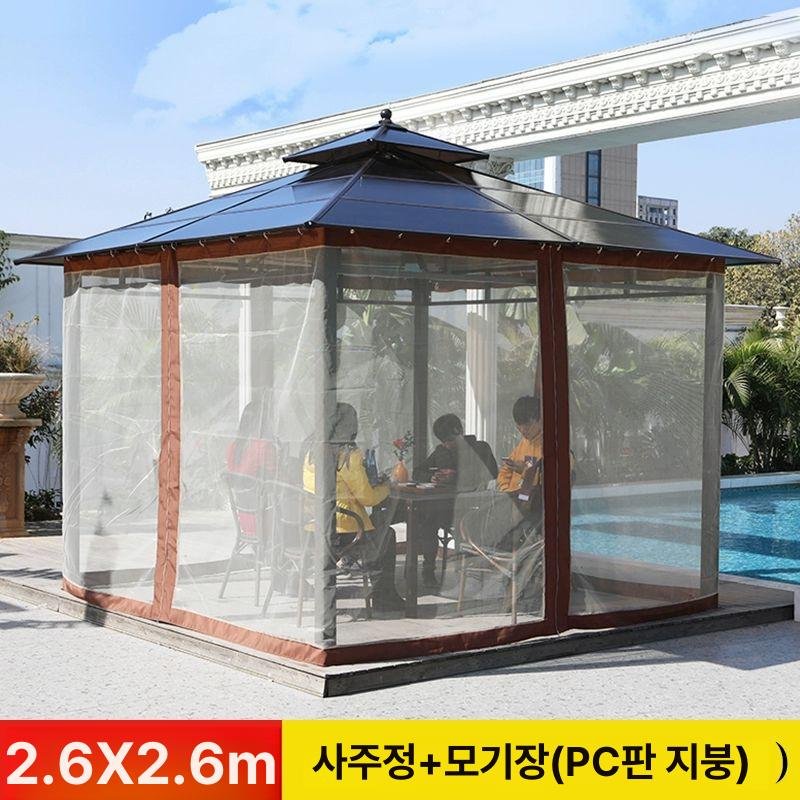 정자 원두막 파고라 그늘막 지아이엘 파빌리온 틈새, 2.6x2.6m-4기둥모기장 상세 이미지 1