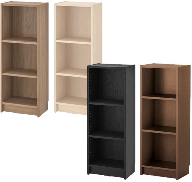 이케아 BILLY 빌리 3단 책장 40x28x106cm책꽂이선반서재수납장서랍장, 블랙_104.773.3