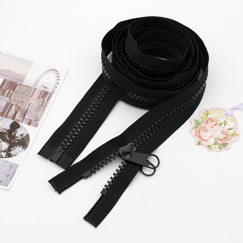 10호 천막용 양면지퍼 오픈형 비슬론 플라스틱지퍼, 1개, 블랙 상세 이미지 1
