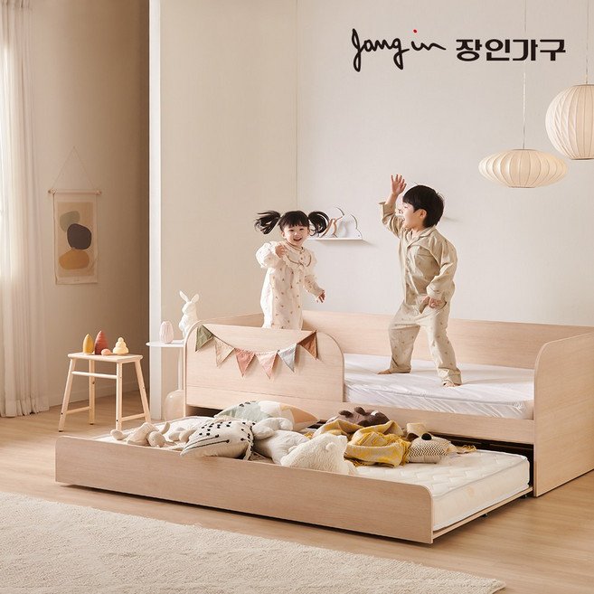 장인가구 뉴피터 E0등급 저상형 슬라이딩 2단 침대 SS 낮은포켓 (2개)+가드, 애쉬화이트할인