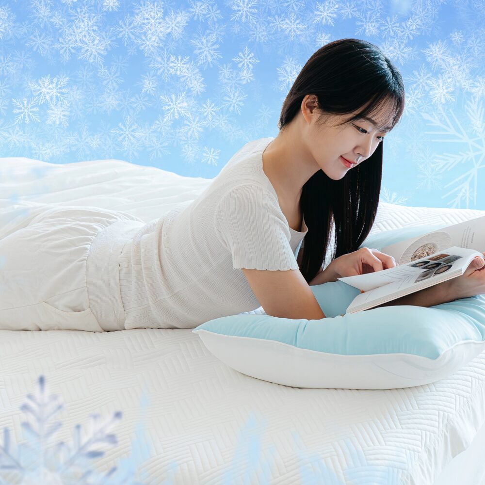 -7도 접촉 냉감 차가운 아이스웰 여름 침대 패드 쿨매트, 아이스웰 올화이트 상세 이미지 2
