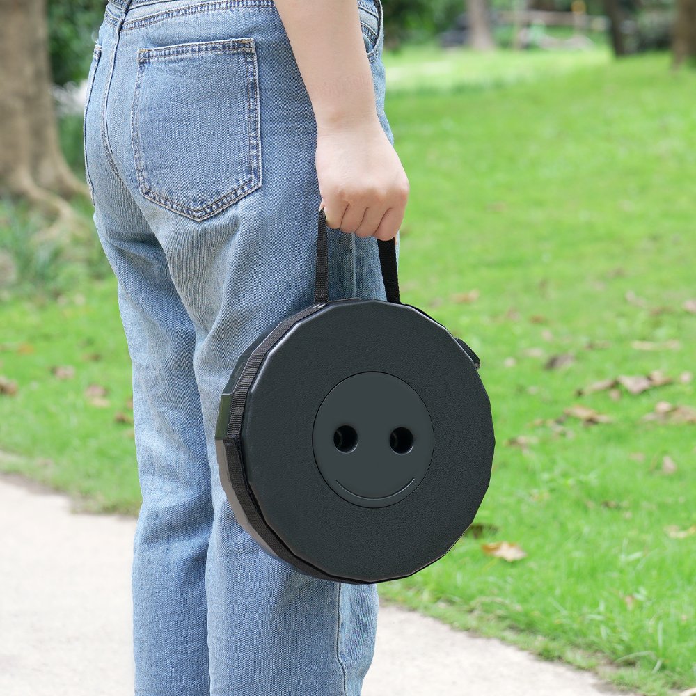 코멧 아웃도어 휴대용 높이조절 캠핑 스툴, 올블랙, 1개 상세 이미지 1