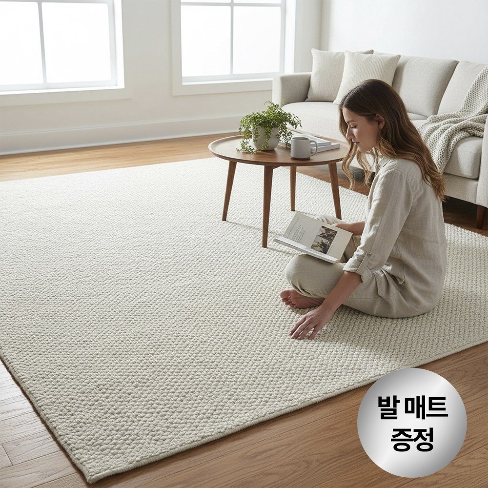 라모니 물세탁 가능한 거실 먼지없는 사계절 카페트 안전인증 특대형 러그 상세 이미지 1
