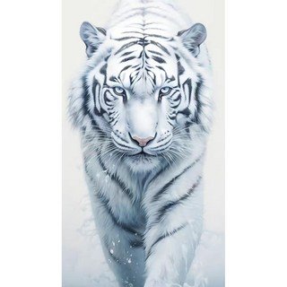 보석십자수+액자 호랑이그림 40*60cm 원형비즈 diy패키지, 백호-018 40*60cm(액자포함), 1세트할인
