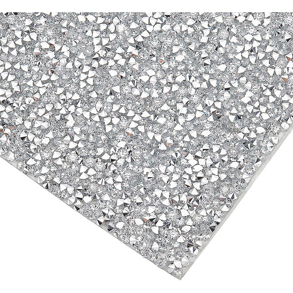 큐빅스티커 크리스탈 롤스티커 접착식 테이프 꾸미기39.5x23.5x0.3cm, 은, 1세트 상세 이미지 2