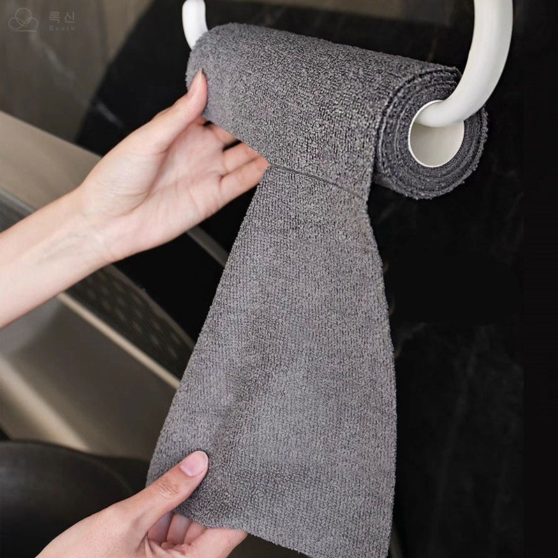 록신 극세사 빨아쓰는 행주 다용도 주방롤타올 30매 30cm, 그레이, 1개할인 상세 이미지 1