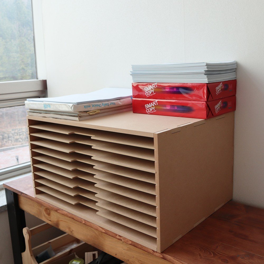 미가데코 diy mdf a2용지 5단 10단 서류함 서류정리함 지류보관함, mdf a 상세 이미지 2