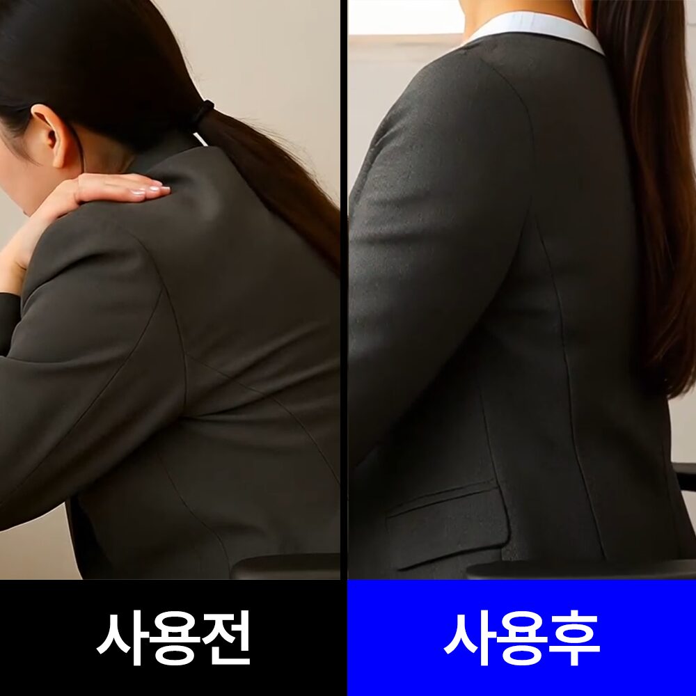 필모어 꼬리뼈 자세교정 3D 방석 고밀도 메모리폼 치질 쿠션, 블랙 x 남녀공용 상세 이미지 2