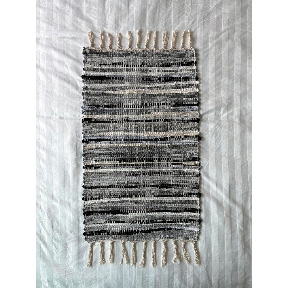 그린써스트 SCRAP RUG 빈티지 미니 침대 인테리어 러그 카페트, 그레이 상세 이미지 2