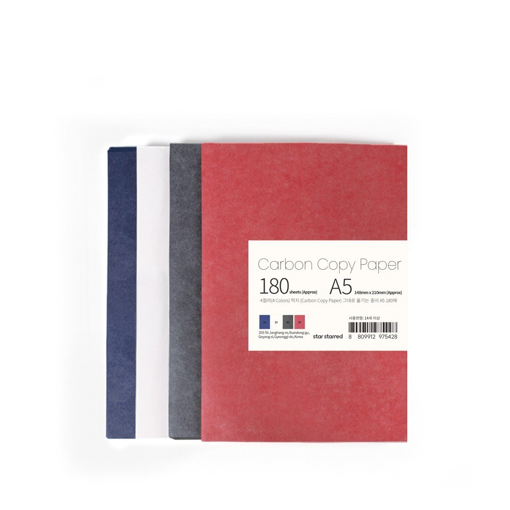 star starred 4컬러(4 Colors) 먹지 (Carbon Copy Paper) 그대로 옮기는 종이, A5 180매쿠폰할인 상세 이미지 1