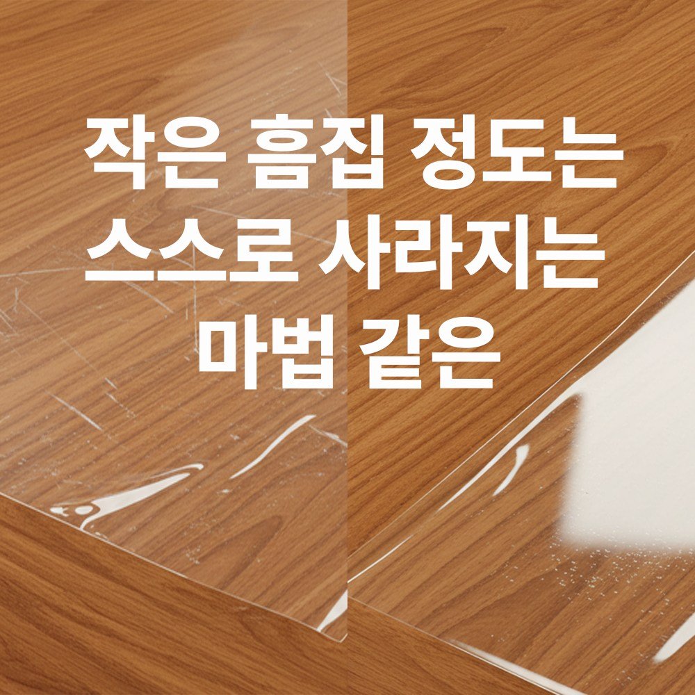 홈스킨 테이블매트 식탁매트 초강력 보호 필름 엘라스틴 TPU, 투명, 1개, 초대형(132 x 200 cm)할인 상세 이미지 2